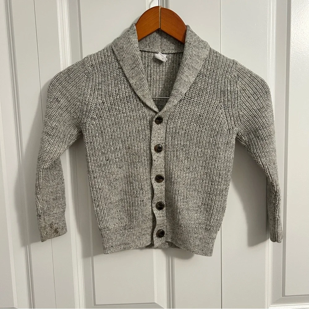 Baby Gap Shawl Collar Cardigan Sweater | Toddler 4 Years | Gray‎ Knit